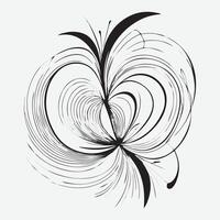 outline art Asymmetrical abstract shape vector