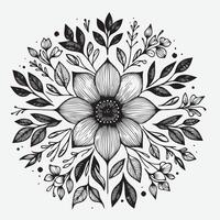 Botanical Elegance a Collection of Floral Outlines vector