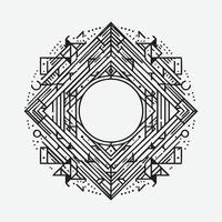 Outline art Asymmetrical abstract shape vector