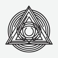 Outline art Asymmetrical abstract shape vector