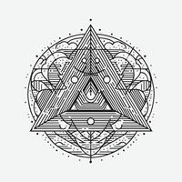 Outline art Asymmetrical abstract shape vector