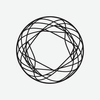 outline art Asymmetrical abstract shape vector