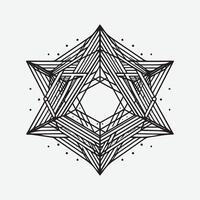Outline art Asymmetrical abstract shape vector