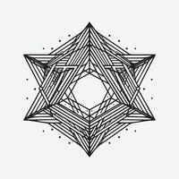 Outline art Asymmetrical abstract shape vector