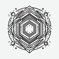 Outline art Asymmetrical abstract shape vector