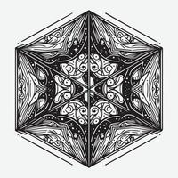 Outline art Asymmetrical abstract shape vector
