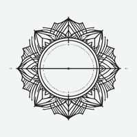 Outline art Asymmetrical abstract shape vector
