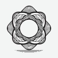 outline art Asymmetrical abstract shape vector