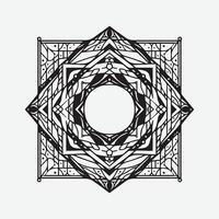 Outline art Asymmetrical abstract shape vector