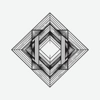 outline art Asymmetrical abstract shape vector