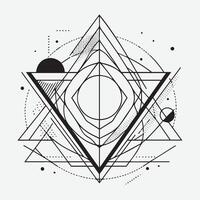 Outline art Asymmetrical abstract shape vector