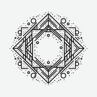 Outline art Asymmetrical abstract shape vector