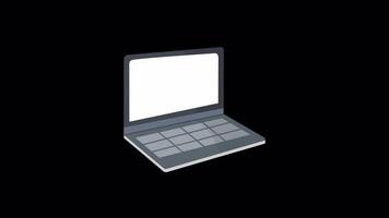 Animated Laptop With Alpha video