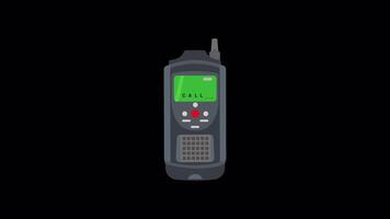 animiert Walkie Talkie mit Alpha video