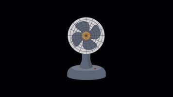 Animated Table Fan With Alpha video