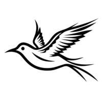 Simple outline icon of a bird in , versatile for nature-themed designs. vector