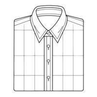 ordenado contorno icono de un negocio camisa en , Perfecto para profesional atuendo diseños vector