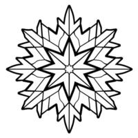 crujiente copo de nieve icono en minimalista estilo. vector