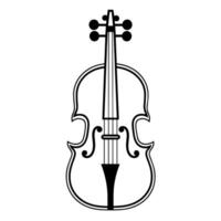 elegante contorno icono de un violonchelo en , Perfecto para relacionado con la música diseños vector