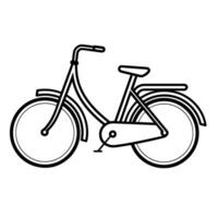 limpiar contorno icono de un bicicleta en , Perfecto para relacionado con el ciclismo diseños vector