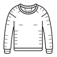 outline of a cozy sweater icon. vector
