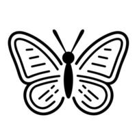 Elegant outline icon of a butterfly in , perfect for nature-themed designs. vector