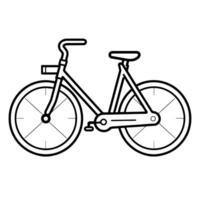 limpiar contorno icono de un bicicleta en , Perfecto para relacionado con el ciclismo diseños vector