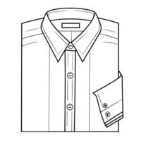 ordenado contorno icono de un negocio camisa en , Perfecto para profesional atuendo diseños vector