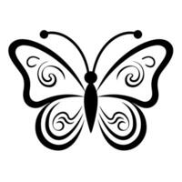 Elegant outline icon of a butterfly in , perfect for nature-themed designs. vector