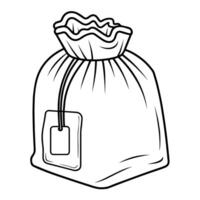 Streamlined bag outline icon in , versatile for various design needs. vector