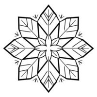 crujiente copo de nieve icono en minimalista estilo. vector