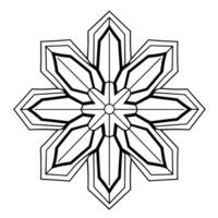 crujiente copo de nieve icono en minimalista estilo. vector