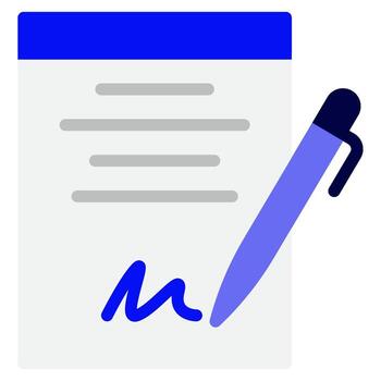Contract icon for web, app, infographic, etc vector