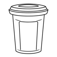 Neat outline icon of a big trash can in , ideal for waste management designs. vector