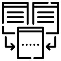 Merge icon for web, app, infographic, etc vector