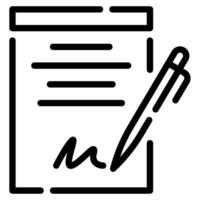 Contract icon for web, app, infographic, etc vector