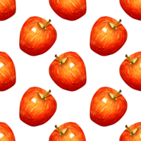 aguarela ilustração padronizar vermelho maçã. desatado recorrente fruta imprimir. orgânico frutas saudável Comida. Fazenda produtos. isolado. desenhado de mão. png