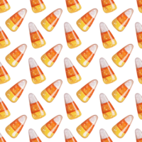 Watercolor illustration of halloween caramel pattern. Seamless repeating holiday candy print. Feast of All Saints. Sweet or nasty. Isolated. Drawn by hand. png