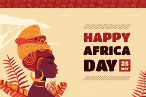 Flat africa day celebration background design vector