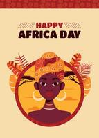 plano África día celebracion vertical póster modelo vector