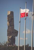 Westerplatte. Monument commemorating first battle of Second World War and Polish Defense War photo