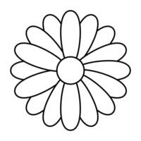 flower y2k element line icon. vector
