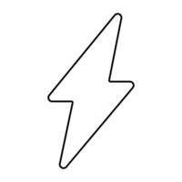 lightning y2k element line icon. vector