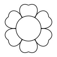 flower y2k element line icon. vector