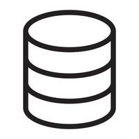 Database line icon vector