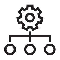 Cluster line icon vector