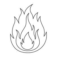 icono de línea de fuego vector