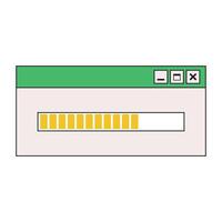 computer interface. Vintage browser and dialog window. vector