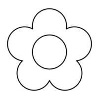 flower y2k element line icon. vector