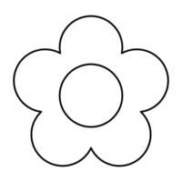 flower y2k element line icon. vector